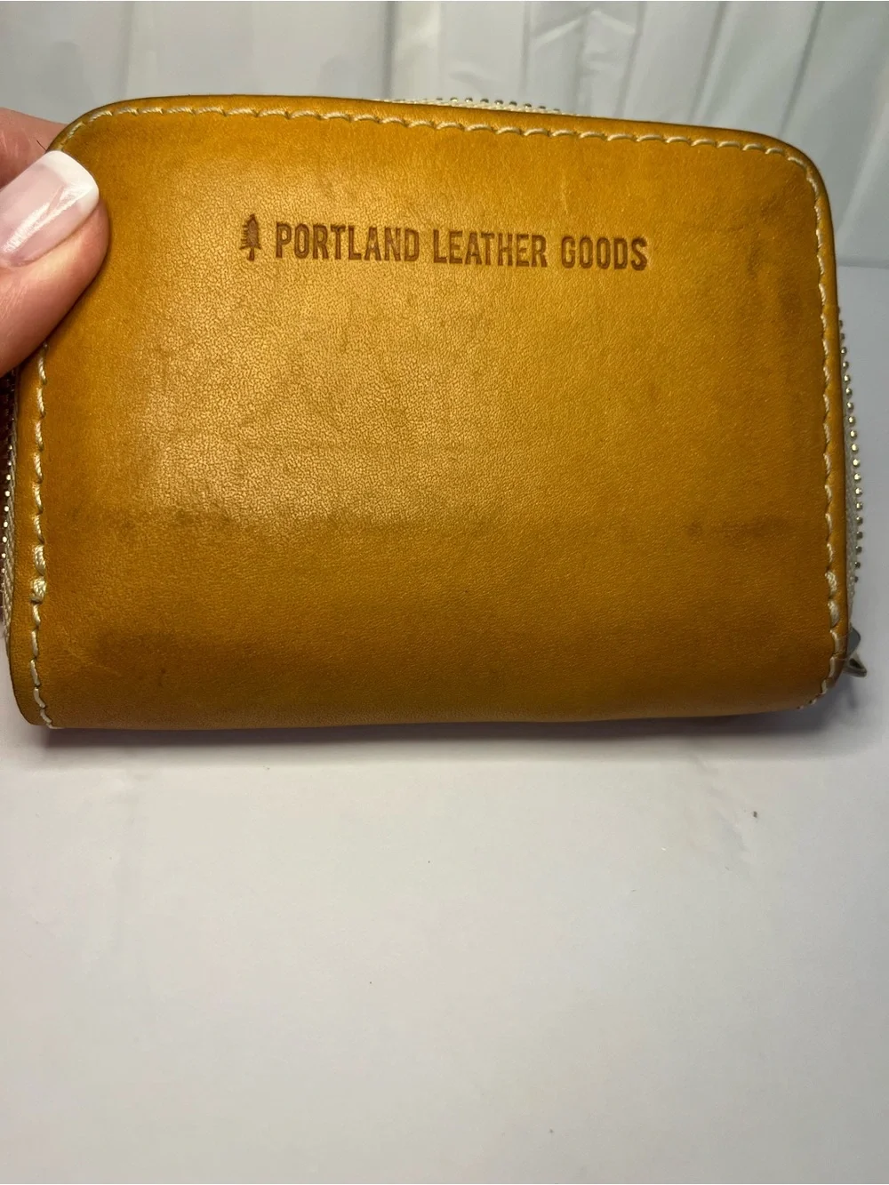 Portland Leather Goods Compact Wallet - Mustard Brown